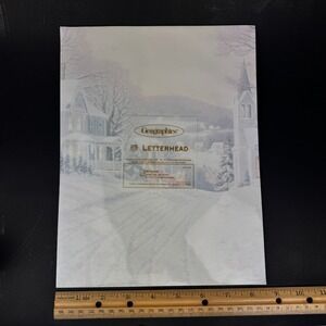 Geographics Winter Snow Holiday Printer Paper Letterhead 25 Sheets Acid Free